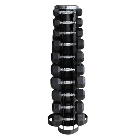 Zestaw hantli hex gumowanych  2 x 1-10 (110 kg) + stojak UF11635 UNDERFIT