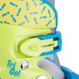 Niebieskie regulowane rolki/wrotki dla dzieci Trigo LED Worker